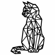 Geometrický obrázok Mačka 40x26cm DEKORÁCIA AŽÚR 3D
