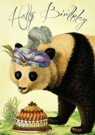 SZÜLETÉSNAPI AJÁNDÉK ÜDVÖZLŐKÁRTYA NŐKNEK Panda Rendes