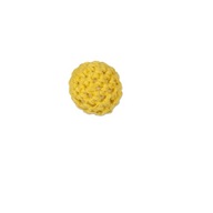 1szt. koralik drewniany szydełkowy 16mm żółty