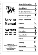 Servisná príručka JCB FASTRAC 125, 135, 145, 150, 155, 185