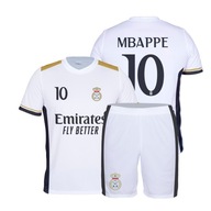 MBAPPE REAL strój piłkarski koszulka + spodenki BIAŁY rozm. 134