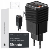 Ładowarka sieciowa szybka mocna Mcdodo 2x USB-C + USB 67W GaN 5 mini