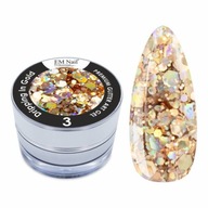 Żel do zdobień EM Nail Paint Premium Glitter Art Gel Dripping In Gold 3