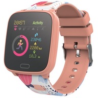 Smartwatch zegarek opaska sportowa smartband dla dzieci dziewczynki kwiaty