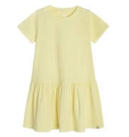 COOL CLUB Sukienka letnia krótki rękaw żółta r. 134