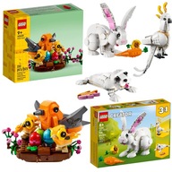 LEGO WIELKANOC 40639 Ptasie Gniazdo + 31133 Biały królik KRÓLICZEK ZAJĄCZEK
