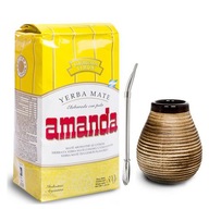 YERBA MATE AMANDA LIMON 500 g matero zestaw