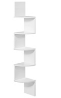 Półka narożna ścienna z 5 półkami VASAGLE LBC20WT - nowoczesna, biała