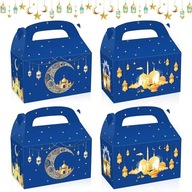 12 sztuk pudełek na prezent z ramadanu, białe złoto, mubarak, mubarak, muzu