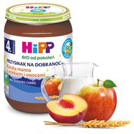 HiPP Kaszka manna z mlekiem i owocami BIO, 190g