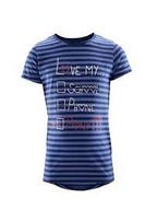 CRANE T-shirt dziewczęcy w paski roz 134-140 cm