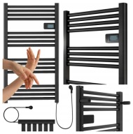 ELEKTROMOS FÜRDŐSZOBAI RADIÁTOR termosztáttal FEKETE 500W RADIÁTOR 3 ÜZEMMÓD