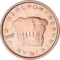 Słowenia, 2 Euro Cent, 2007, MS(65-70), Miedź plat