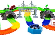 Kreatywny TOR SAMOCHODOWY dla dzieci Samochód Autka Przeszkody Mosty Tunel