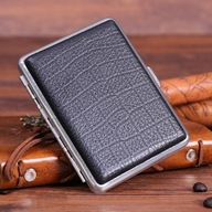 16 Pack Metal Leather Cigarette Case