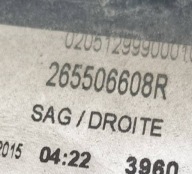light rear rear part side right Renault Clio IV 265506608R