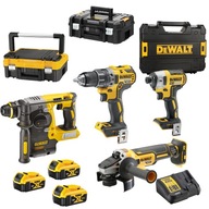 DEWALT ZESTAW COMBO DCD791 DCG405 DCH273 DCF887 3xAKU 5AH TSTAK