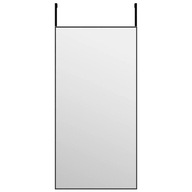 LUSTRO na drzwi, czarne, 40x80 cm, szkło i aluminium