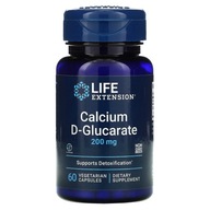 Life Extension D-glukaran Vápnik 200 mg Silné kosti Calcium D-Glucarate 60k