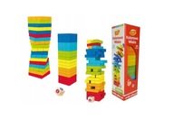 SMILY PLAY Farebná drevená veža hra kocky
