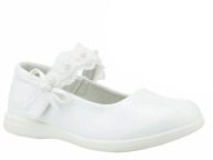 KOMMUNÁLIS CIPŐ KISLÁNYNAK, FEHÉR LÁNYOS TÉPŐZÁRAS FÉLCIPŐ 34-ES