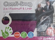 CuddleCo Comfi-Snug 2w1 wkładka, śpiworek do wózka różowy
