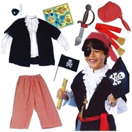 Strój Karnawałowy Pirat Dla Dziecka Kostium Pirata Akcesoria Szabla Opaska