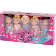 5 DB-OS CHLOE GIRLZ JÁTÉKBABA SZETT LALKA MINI JÁTÉKBABA KICSI 5IN1 3+