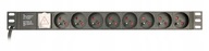 GEMBIRD Listwa zasilająca do szaf rack 1U 8 gniazd FR PDU 16A 3m aluminiowa