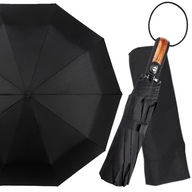 Automatický skladací dáždnik s poťahom ČIERNY