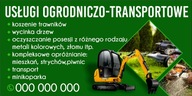 BANER 130x80 cm USŁUGI TRANSPORTOWE OGRODNICZE