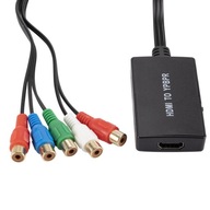 Konwerter Adapter z HDMI na COMPONENT YPbPr / LP Audio / 5x chinch