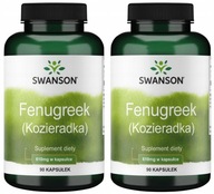 Swanson Sada 2x Fenugreek (Kozeradka) 610mg Vláknina Trávenie