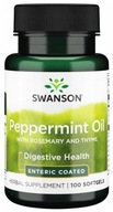 Swanson Peppermint Oil with Rosemary and Thyme 100kaps. Pečeň Odolnosť