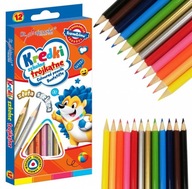 Ceruzkové pastelky trojuholníkové BAMBINO 12 farieb