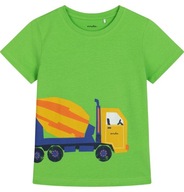T-shirt chłopięcy Koszulka dziecięca Bawełna zielony 110 betoniarka Endo