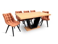 Rozkladací jedálenský stôl do obývačky + 4xStoličky Piko