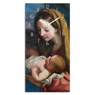 sklenené hodiny s obrázkom 30x60 Narodenie Ježiša