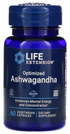 Life Extension | Ashwagandha | Vítanie letargia | 60 kaps. | Štandardizované