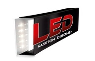 Kaseton Świetlny LED Dibond Czarny 200x60 cm