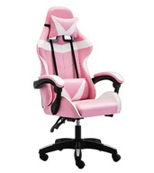 Fotel Gamingowy Biurowy Kubełkowy Obrotowy Krzesło Obrotowe Gracza - Różowy