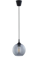 Lampa Sufitowa CUBUS Czarny Grafitowy Szklany Klosz 1xE27 20cm Wisząca Dom