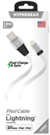 HyperGear szybki kabel do ładowania smartfona MFI Lighning płaski 1,8m biał