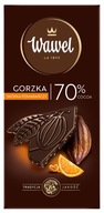 Czekolada gorzka 70% wawel premium ze skórką pomarańczy 100 g