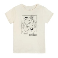 COOL CLUB t-shirt dziewczęcy ecru 164