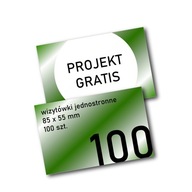 Jednostranné vizitky 100 ks 85x55 350g PROJEKT