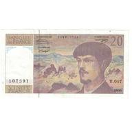 Francja, 20 Francs, Debussy, 1995, U.047, AU(55-58