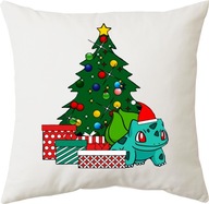 Poszewka Świąteczna Prezent Pokemon Bulbasaur