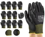 12 pár POLIURETÁN MUNKAVÉDELMI KESZTYŰ MŰHELYBE, SZORÍTÓPÁNTOS J-TIMIPOLI BB10