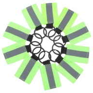 10 SZTUK STYLOWYCH BRELOKÓW ODBLASKOWYCH DO TOREBKI LUB PLECAKA